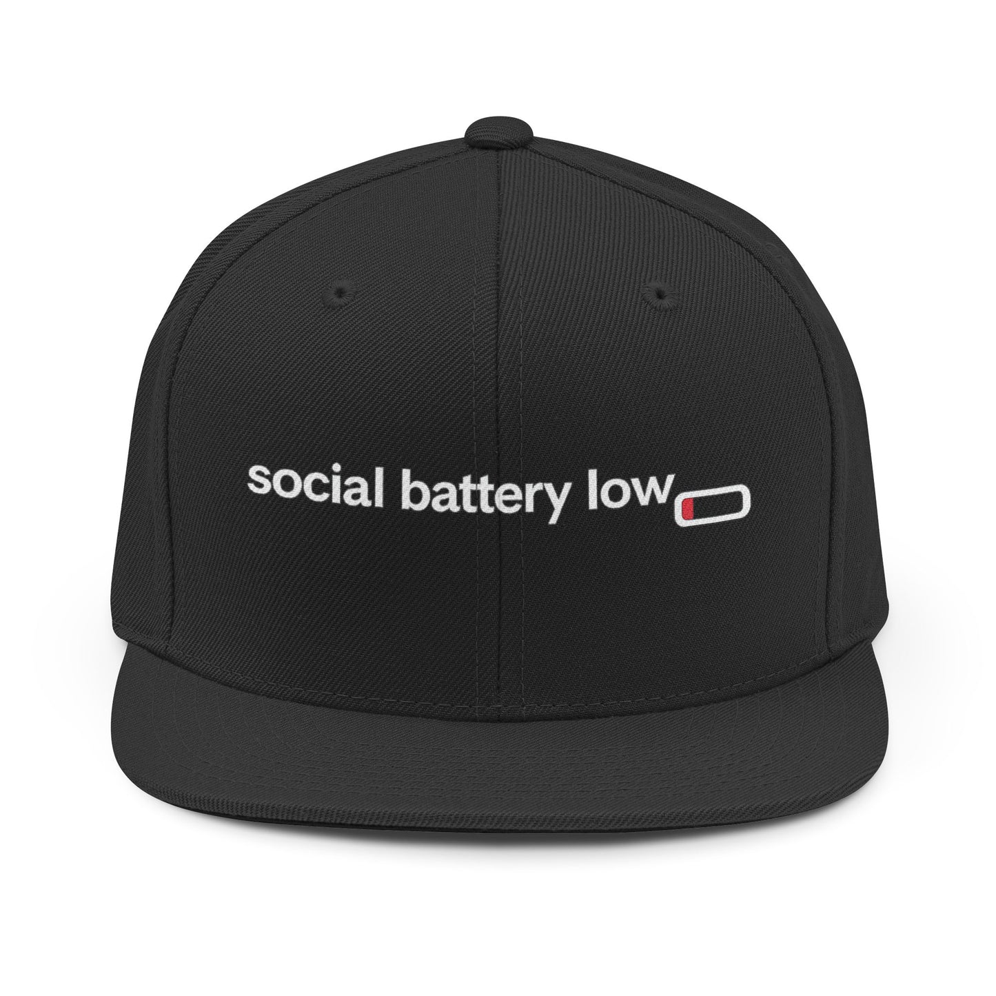 Social Battery Low SnapBack Hat