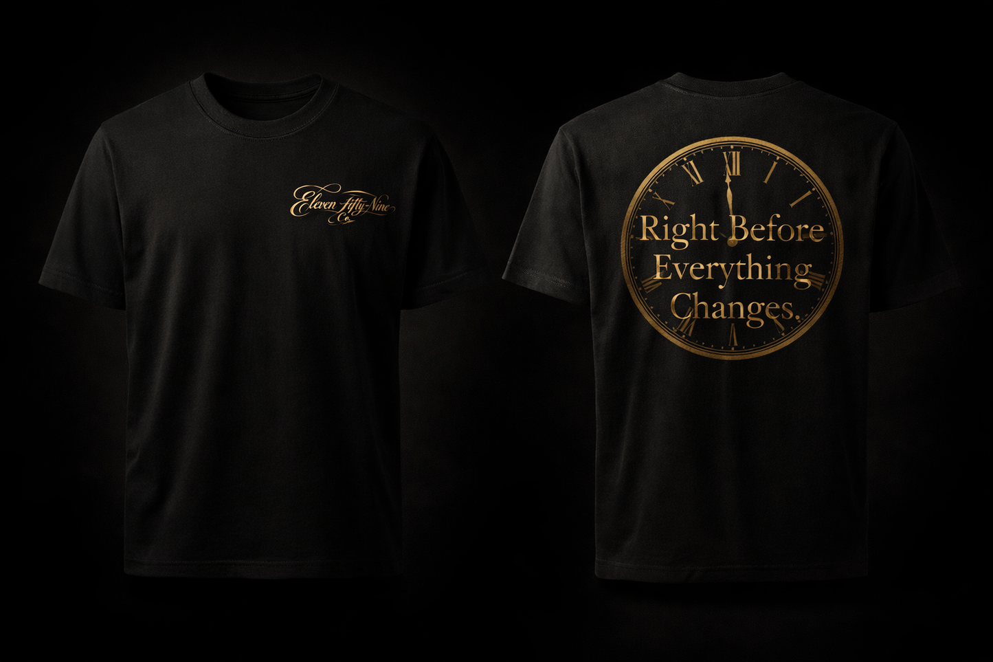 OWN THE NIGHT COLLECTION — "Right Before Everything Changes" Men's Oversized Heavyweight T-Shirt