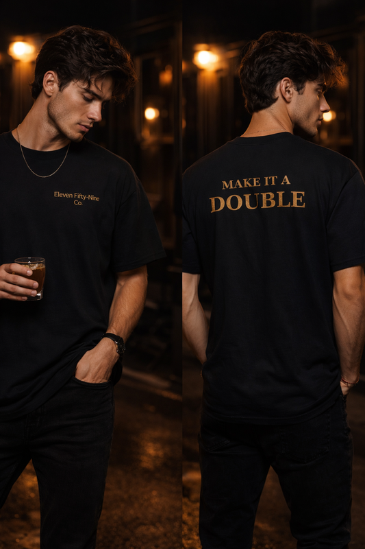 OWN THE NIGHT COLLECTION — "Make it a Double" Oversized Men's T-Shirt
