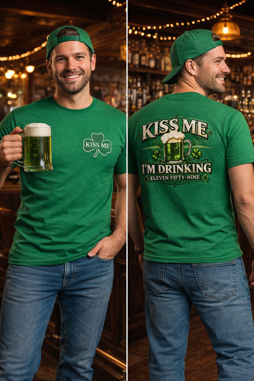 Kiss Me I'm Drinking Unisex cotton Tee