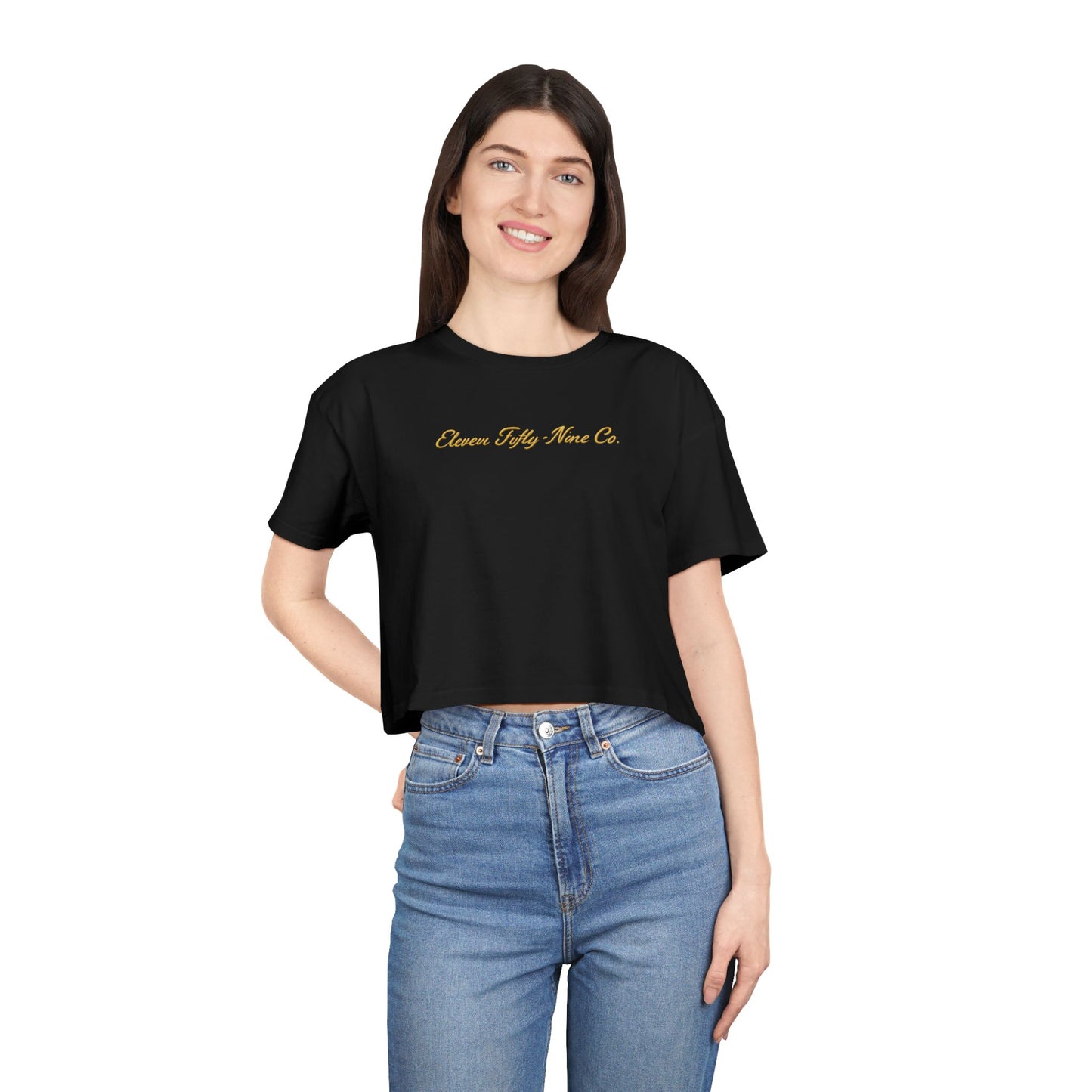 OWN THE NIGHT COLLECTION — "Make It A Double" Women's Cropped T-Shirt