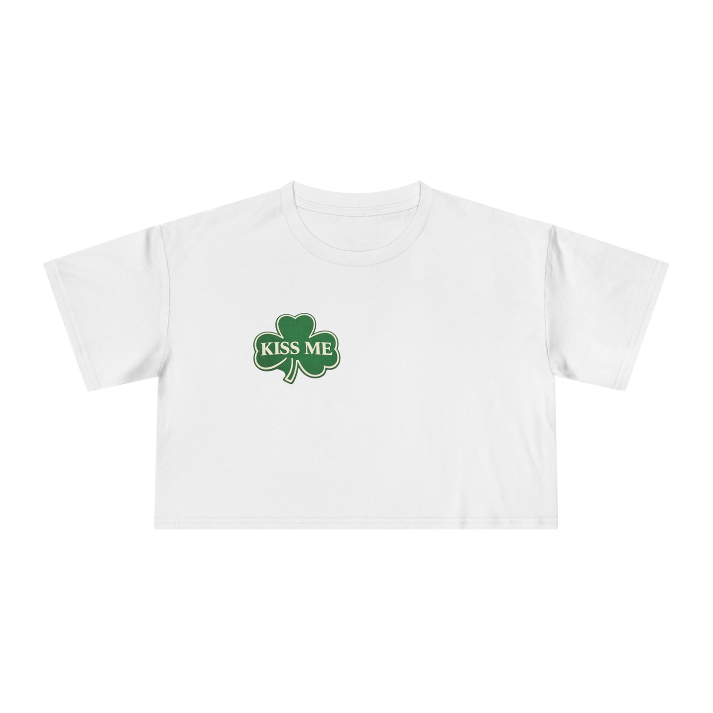 Kiss Me I'm Drinking Women's Crop Tee