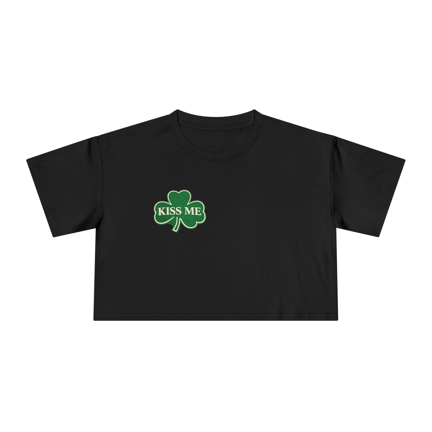 Kiss Me I'm Drinking Women's Crop Tee